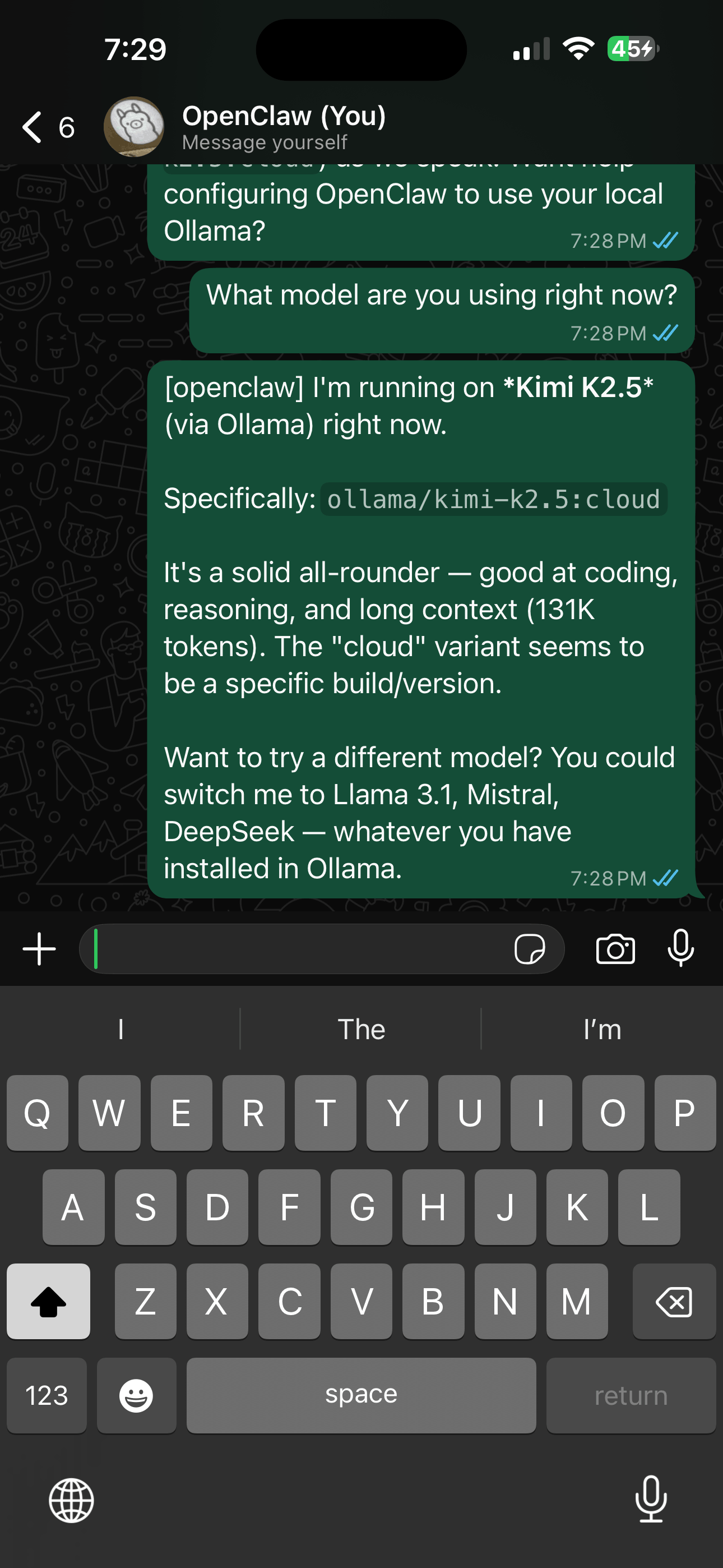 openClaw whatsapp example